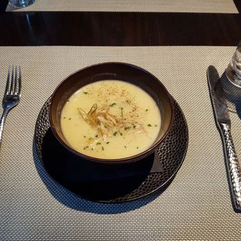 E11even - Cream of potato and leek soup - Seafood Near Me - Toronto, Ontario
