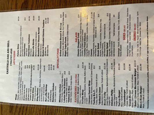 Menu photo 4 Eastfield Bar & Grill Charlotte, NC Menu photo 4 Eastfield Bar & Grill Charlotte, NC