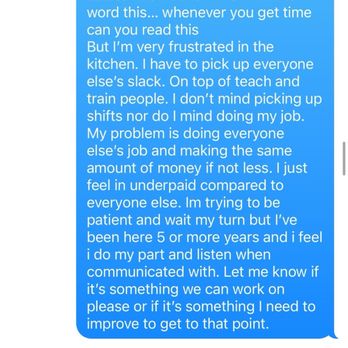 La Pizzaria - One of my attempts to talk to my boss before pulling her aside due to her not responding. - Pizza Near Me - Canton, Ohio