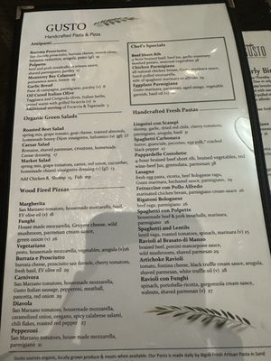 Menu photo 7 Gusto Handcrafted Pasta & Pizza Seaside, CA Menu photo 7 Gusto Handcrafted Pasta & Pizza Seaside, CA