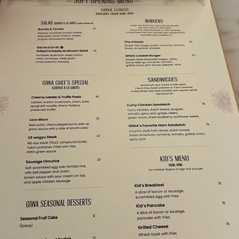 GIWA - menu - Breakfast & Brunch Near Me - Santa Clara, California GIWA - menu - Breakfast & Brunch Near Me - Santa Clara, California