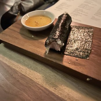 Uchi Austin - Hand roll from happy hour menu - Sushi Bars Near Me - Austin, Texas Uchi Austin - Hand roll from happy hour menu - Sushi Bars Near Me - Austin, Texas