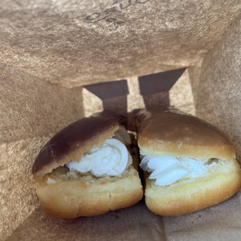 Dockside Donuts - Chocolate angel bar, left, and maple angel bar, right. - Donuts Near Me - Tacoma, Washington