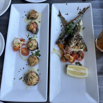 The Fish Hopper - Dungeness Crab Stuffed Mushrooms Sardines - Seafood Near Me - Monterey, California The Fish Hopper - Dungeness Crab Stuffed Mushrooms Sardines - Seafood Near Me - Monterey, California