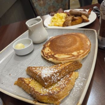 Shutters Cafe - made fo order buffet frenchtoast, pancakes or waffle (he did not want a waffle) - Breakfast & Brunch Near Me - Spokane, Washington