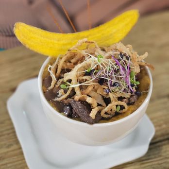 Cayo Azul - Tri-mofongo, green plantain, ripe sweet plantain and yucca mash with meat. - Seafood Near Me - Cabo Rojo, Puerto Rico Cayo Azul - Tri-mofongo, green plantain, ripe sweet plantain and yucca mash with meat. - Seafood Near Me - Cabo Rojo, Puerto Rico
