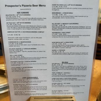 Prospector's Pizzeria & Alehouse - Beer menu - Pizza Near Me - Denali, Alaska Prospector's Pizzeria & Alehouse - Beer menu - Pizza Near Me - Denali, Alaska