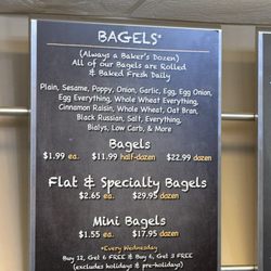 Long Island Bagel Cafe - Oceanside - Bagel menu