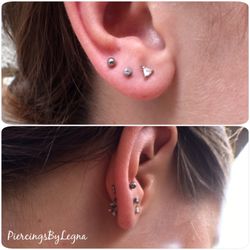 Sun Tattoo Barcelona - Third lobe piercing/ tercer piercing en el lobulo