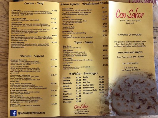 Menu photo 6 Con Sabor Restaurant Los Angeles, CA