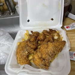 Louisiana Fish & Chicken - Shrimp, chicken and fries.