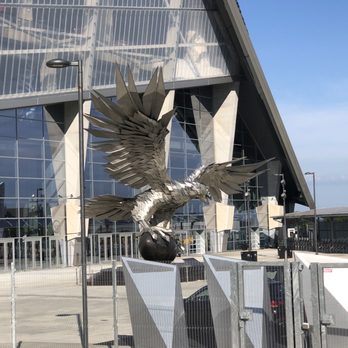 The Atlanta Falcon Statue - Public Art Near Me - Atlanta, Georgia