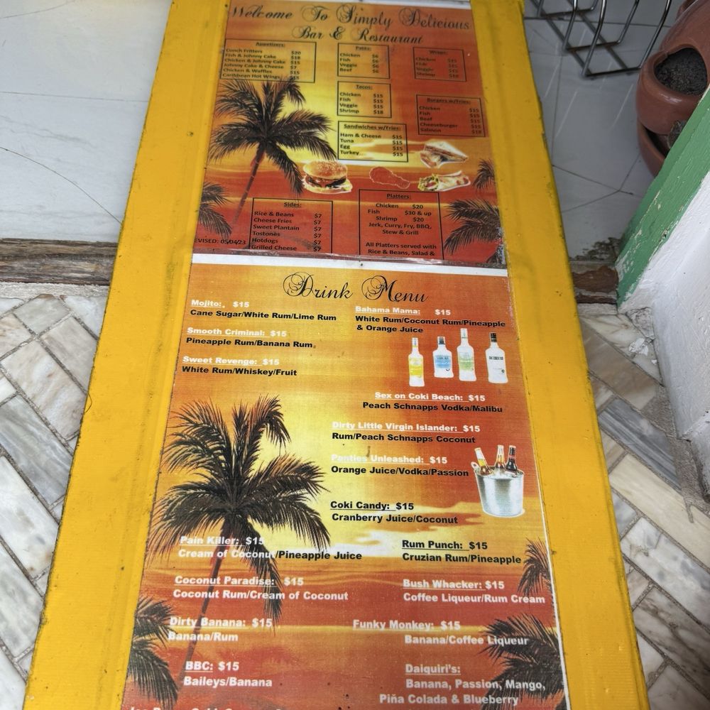 Simply Delicious - Menu and drinks - American Near Me - Smith Bay, Virgin Islands Simply Delicious - Menu and drinks - American Near Me - Smith Bay, Virgin Islands