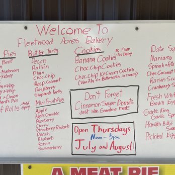 Fleetwood Acres Bakery - a meat pie sign - Bakeries Near Me - Hamilton, Ontario Fleetwood Acres Bakery - a meat pie sign - Bakeries Near Me - Hamilton, Ontario