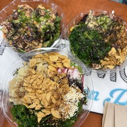 Hawaiian bowl (top left), custom small (top left), custom large (bottom) Hawaiian bowl (top left), custom small (top left), custom large (bottom)
