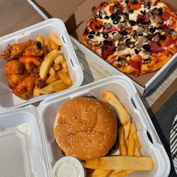 Touchdown Pizza & Deli - Kids burger & fries, kids hot wings & fries, small touchdown special