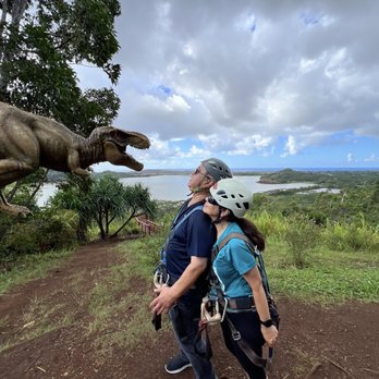 Koloa Zipline - Oh no! T-Rex is here! - Ziplining Near Me - Koloa, Hawaii Koloa Zipline - Oh no! T-Rex is here! - Ziplining Near Me - Koloa, Hawaii