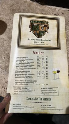 Menu photo 7 Hennessey's La Jolla La Jolla, CA