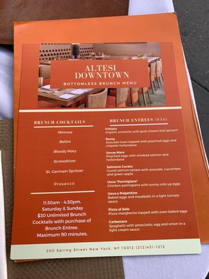 Menu photo 3 Altesi Downtown New York, NY Menu photo 3 Altesi Downtown New York, NY