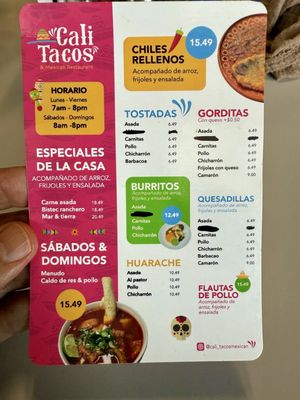 Menu photo 2 Cali Tacos Casselberry, FL