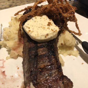 Ten Bar and Grille - Room temperature steak w/ frozen butter on top. This was after I'd sent it back once for being served cold. - New American Near Me - Nashville, Tennessee