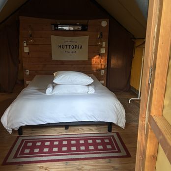 Huttopia Lake George - Adirondacks - Queen size bed tent. I purchased bedding - Vacation Rentals Near Me - Lake Luzerne, New York Huttopia Lake George - Adirondacks - Queen size bed tent. I purchased bedding - Vacation Rentals Near Me - Lake Luzerne, New York