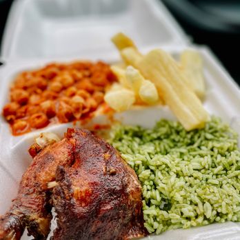 Yummy Pollo - a meal in a styrofoam container - Peruvian Near Me - Louisville, Kentucky