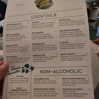 Lady Jane - Menu - Cocktail Bars Near Me - Denver, Colorado