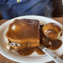 Betty Ross II - Hot hamburger with mashed potatoes and gravy... dad said it was spot on!