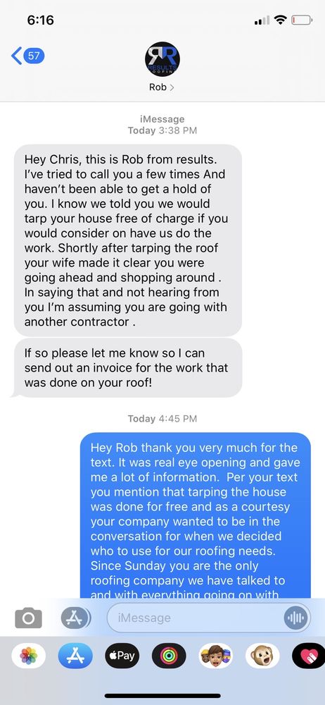 Slide of Results Roofing