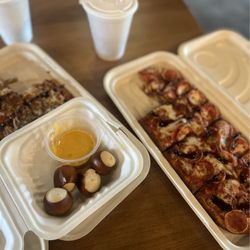 Ladoga Ridge Winery - Pepperoni flatbread and pretzel bites