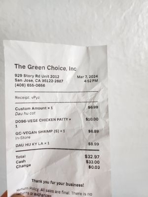 Menu photo 7 GREEN CHOICE San Jose, CA