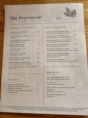 Menu photo 2 The Provincial Apex, NC