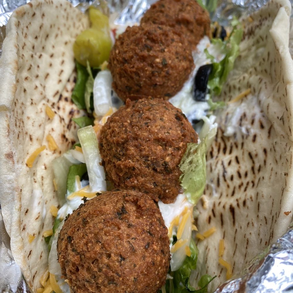Albee's NY Gyros - three meatballs in a pita - Mediterranean Near Me - Eugene, Oregon