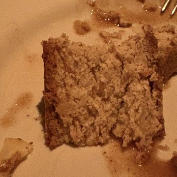 Drake's Hollywood - Dry bananas foster cheesecake, had a bread like texture. - Steakhouses Near Me - Houston, Texas
