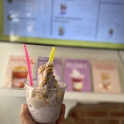 Miruku Creamery - Taro Mochi bliss minus a few bites