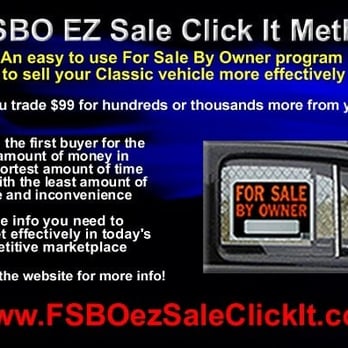 FSBO Auto Advisor - www.FSBOEZSaleClickIt.com is an online How To study course on Selling cars in the private party marketplace. - Car Brokers Near Me - Seattle, Washington FSBO Auto Advisor - www.FSBOEZSaleClickIt.com is an online How To study course on Selling cars in the private party marketplace. - Car Brokers Near Me - Seattle, Washington
