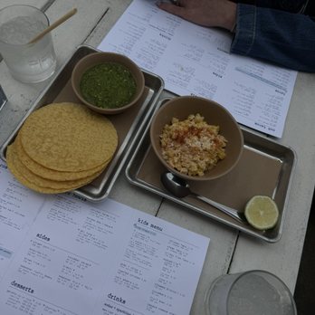 bartaco - Street Corn and salsa verde + chips - Mexican Near Me - Atlanta, Georgia
