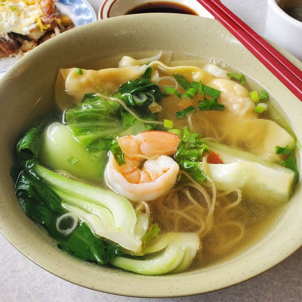 China Chen - #14 shrimp and bok choy wonton soup with egg noodles - Chinese Near Me - San Jose, California