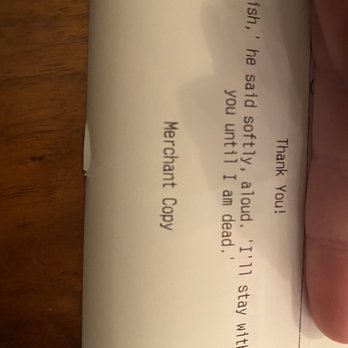Alewife - Funny receipt note - Seafood Near Me - Richmond, Virginia Alewife - Funny receipt note - Seafood Near Me - Richmond, Virginia