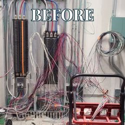Sparx Electric - Electrical Panel in large commercial setting before Brian Dinning