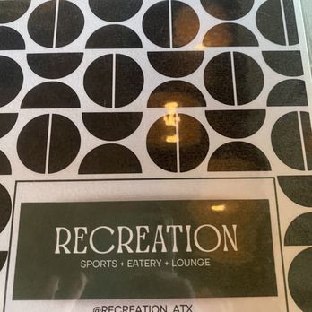Recreation - Menu - Sports Bars Near Me - Austin, Texas