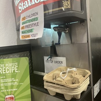 Firehouse Subs - Nasty drink station with rude handwritten note. - Sandwiches Near Me - Hixson, Tennessee Firehouse Subs - Nasty drink station with rude handwritten note. - Sandwiches Near Me - Hixson, Tennessee