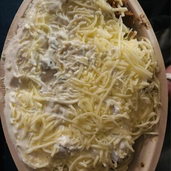 Chipotle Mexican Grill - The chicken burrito bowl with "light" sour cream - Mexican Near Me - Blue Springs, Missouri Chipotle Mexican Grill - The chicken burrito bowl with "light" sour cream - Mexican Near Me - Blue Springs, Missouri