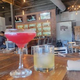 Burbon smash and a Burbon blueberry crush. Burbon smash and a Burbon blueberry crush.