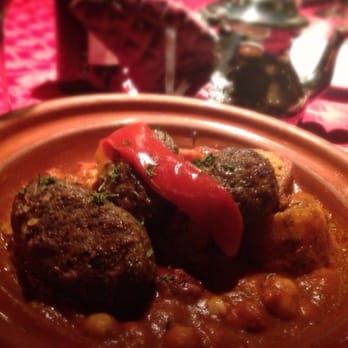 Casbah - Chermoula Tajine. Stew of tomatoes, root vegetables, chick peas, olives, preserved lemons & Kefta - seasoned Moroccan meatballs. - Moroccan Near Me - Calgary, Alberta Casbah - Chermoula Tajine. Stew of tomatoes, root vegetables, chick peas, olives, preserved lemons & Kefta - seasoned Moroccan meatballs. - Moroccan Near Me - Calgary, Alberta