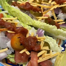 Vibrations Vegan Wellness Cafe - Lettuce tacos.