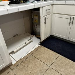 My cabinets before.