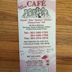 Eddie's Cafe - Delivery fee $2, minimum order $11.
