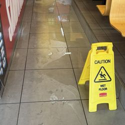 Jimmy John's - Wet, flooded floor.